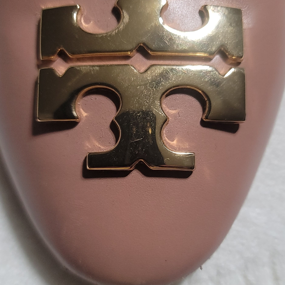 Tory Burch Blush Pink Flat with Gold Emblem